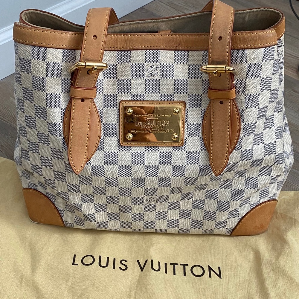 COPY - Louis Vuitton- White Checkered Bag